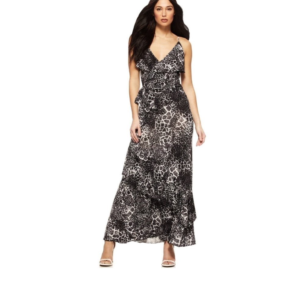 Sofia Vergara knit wrap maxi dress